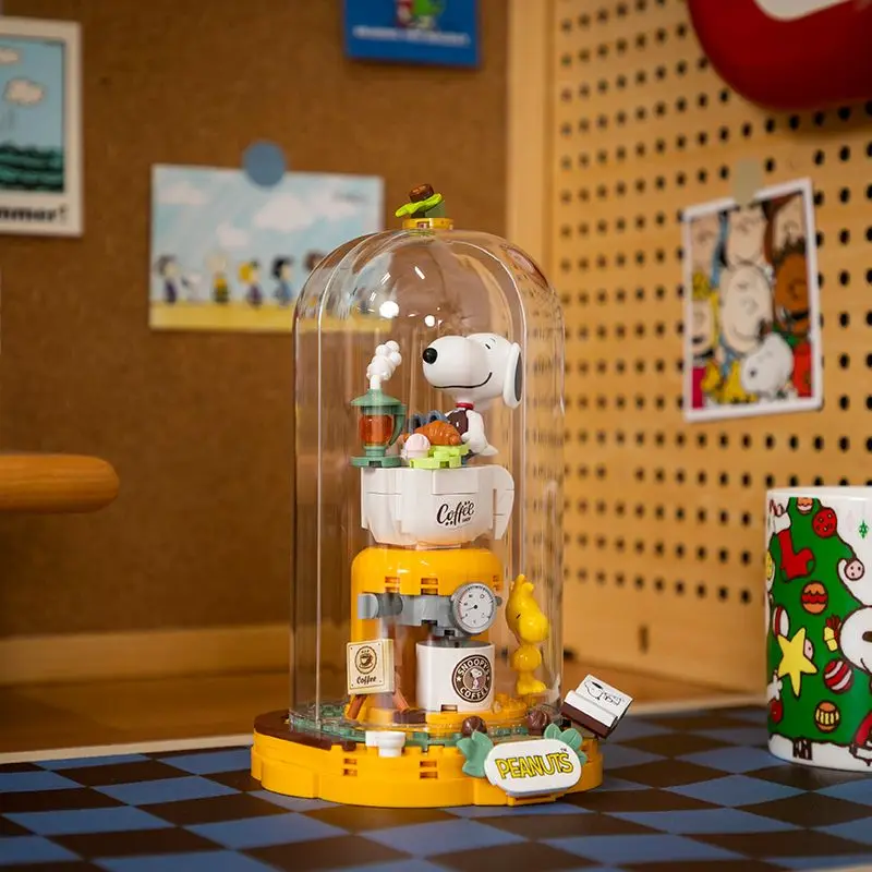 Bouwsteen Snoopy Co-branded Scene Style Series Educatief stapelspeelgoed Decoratie Cadeau