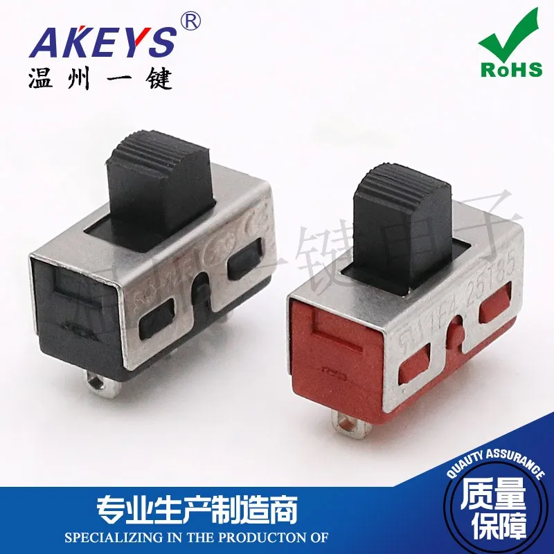 SS-12E08A Single-Row Three-Leg Two-Gear High-Current Vertical Toggle Switch Curly Hair Massager Slide Switch