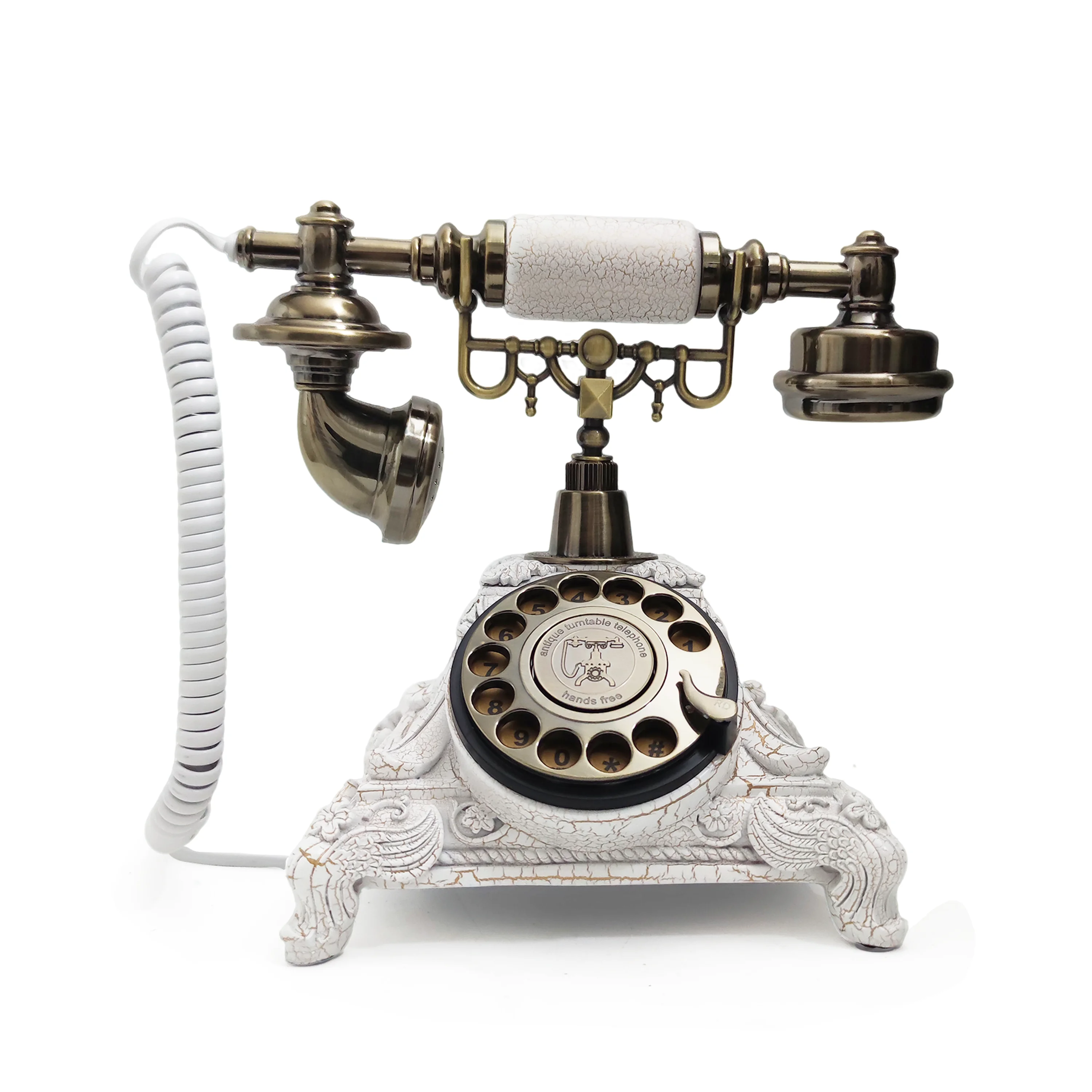 Audio-Nachrichten-Gästebuch-Telefon im Retro-Drehscheiben-Stil, antikes Sprachgästebuch, Vintage-Telefon zur Aufzeichnung von Sprachnachrichten für Hochzeitsfeiern – Detail 3