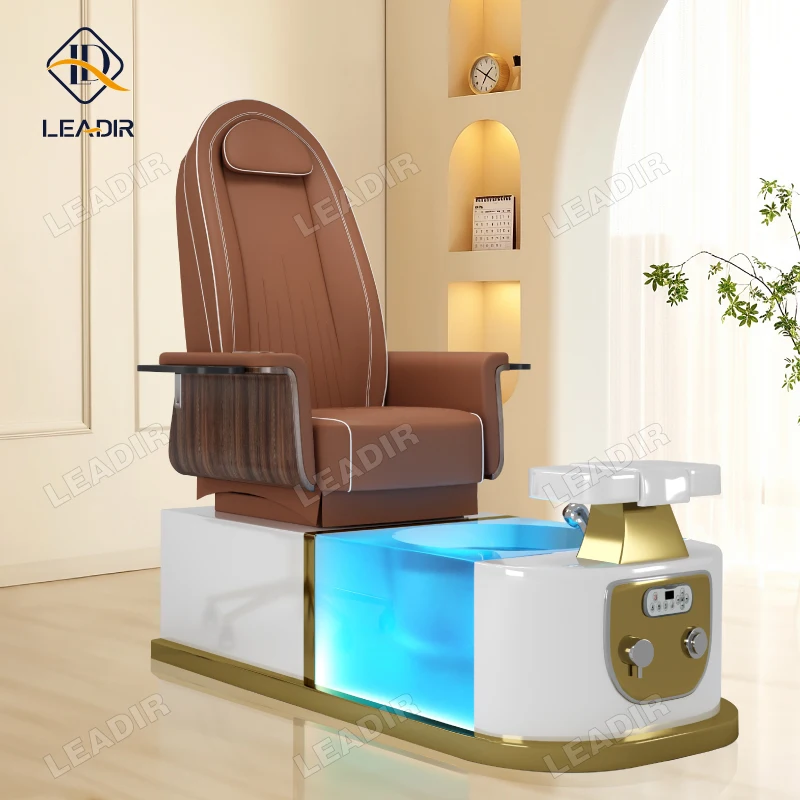 

Modern Beauty Nail Salon Equipment PU Leather Massage Foot Care Spa Chair Electric Pedicure Chairs with Discharge Pump