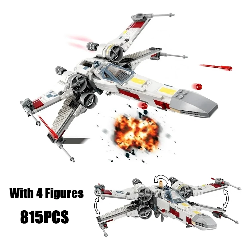 

731PCS Creative X-wing Starfighter Building Blocks With 4 Figures Space Shuttle Constructio Bricks Toys Gift For Children Kids