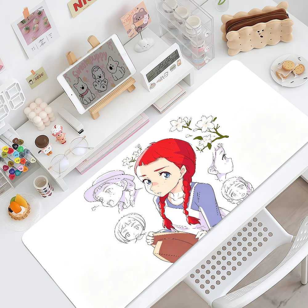 A-Anne Mouse Pad MousePad Non-slip Cartoon Gables Lockedge Office Student Gaming Thickened Green Large Writing of Pad Cushion