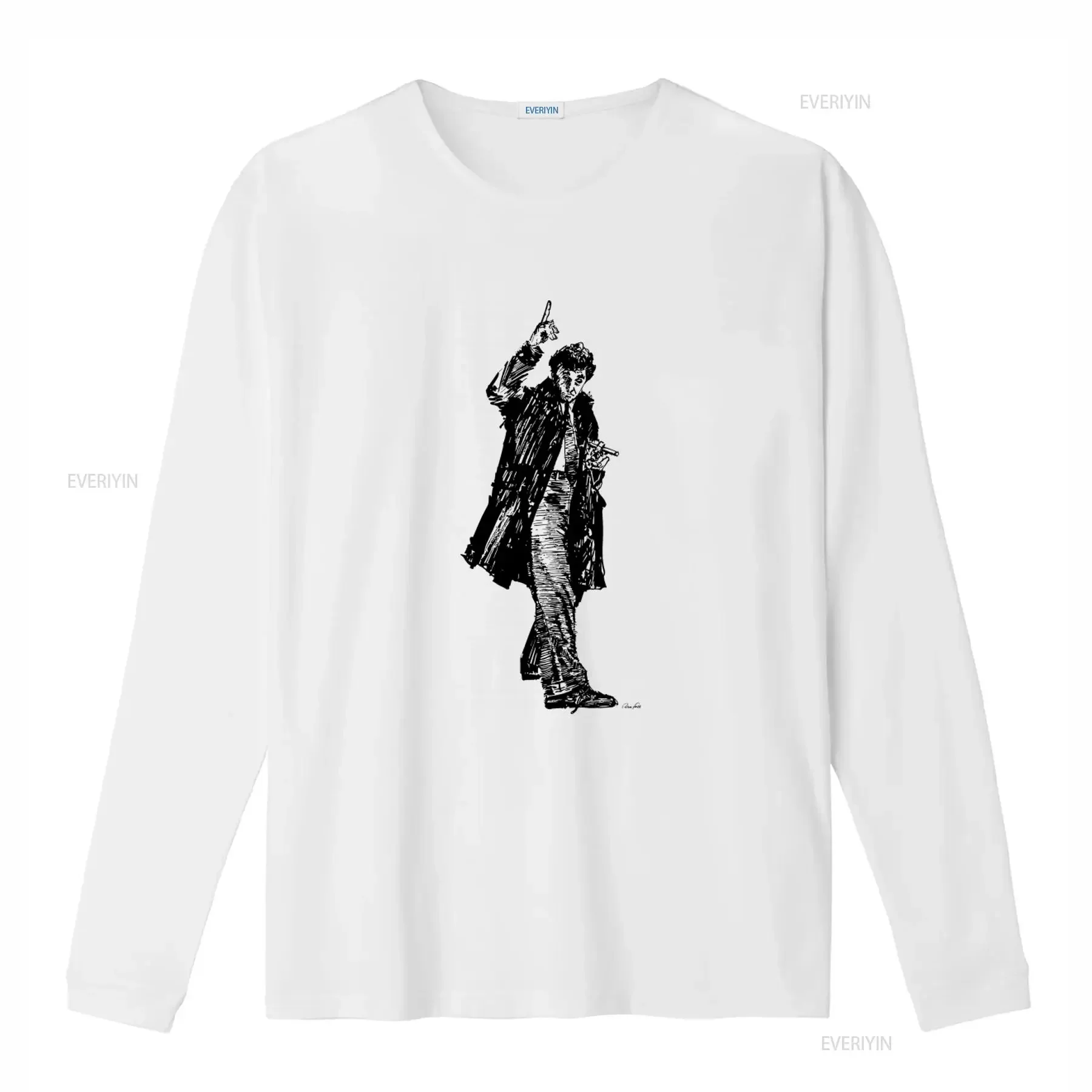 Columbo Peter Falk Self Portrait T Shirt for Men Retro Style High Quality Print vintage Washed Stretched graphic Unisex Stylish
