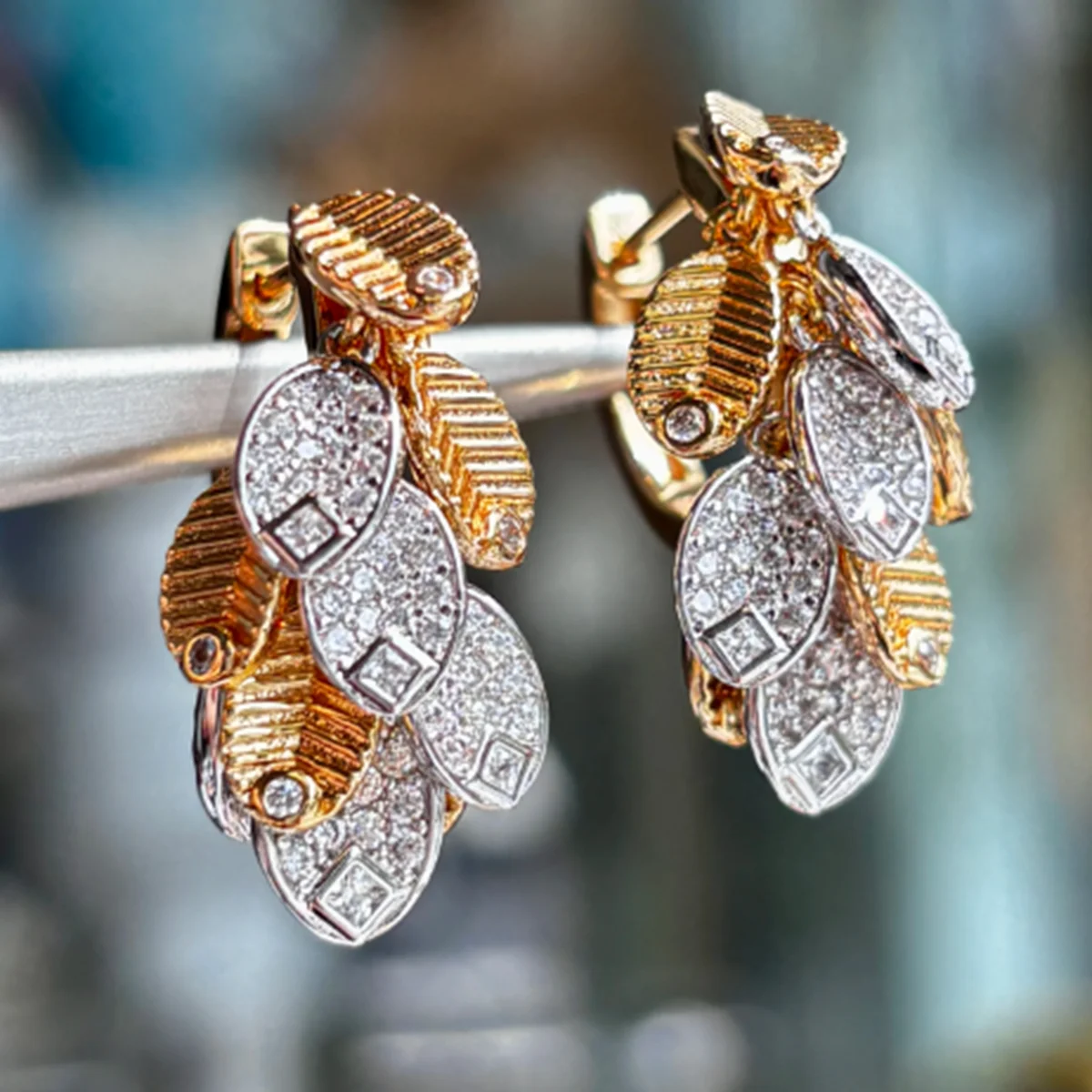 

Новые модные итальянские серьги-клипсы с гравировкой в виде леопарда и кофейных зерен, позолоченные, роскошные украшения для вечеринок, оптом