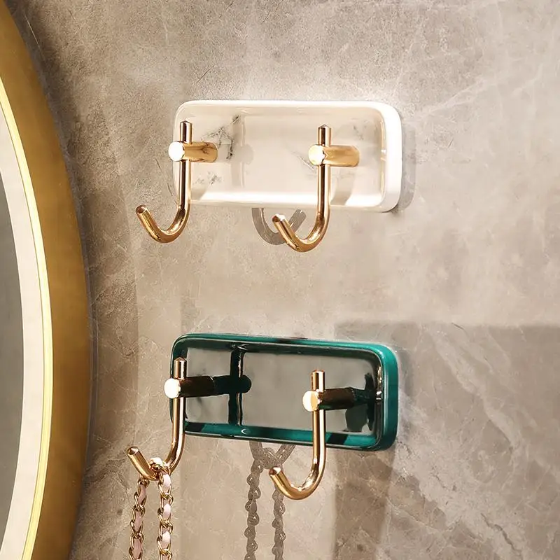 

Luxury Bathroom Kitchen Wall Mounted Towel Clothes Hook Stainless Steel Storage Organizer No Drilling Required Entrance Coat ...