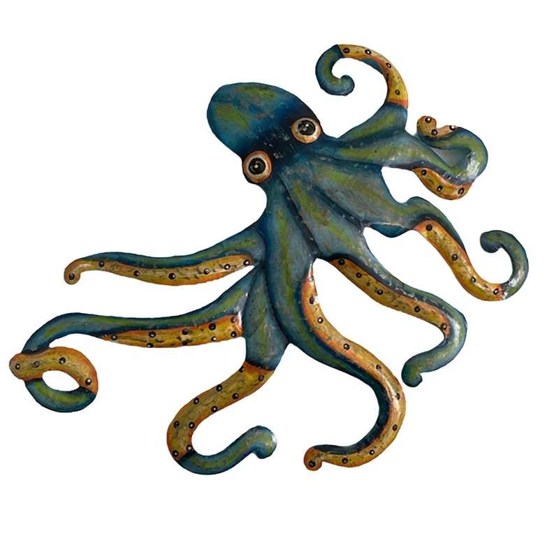 

Best Octopus Animal Wall Decoration, Wall Hanging Silhouette, Living Room And Dining Room Table Decoration Iron Crafts