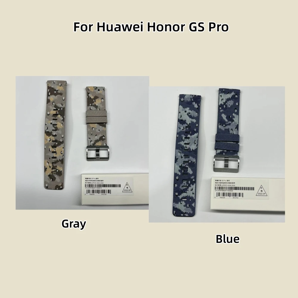 

22MM Watch Strap for Huawei Honor GS Pro Camouflage Woven Nylon Band Watch Accessories