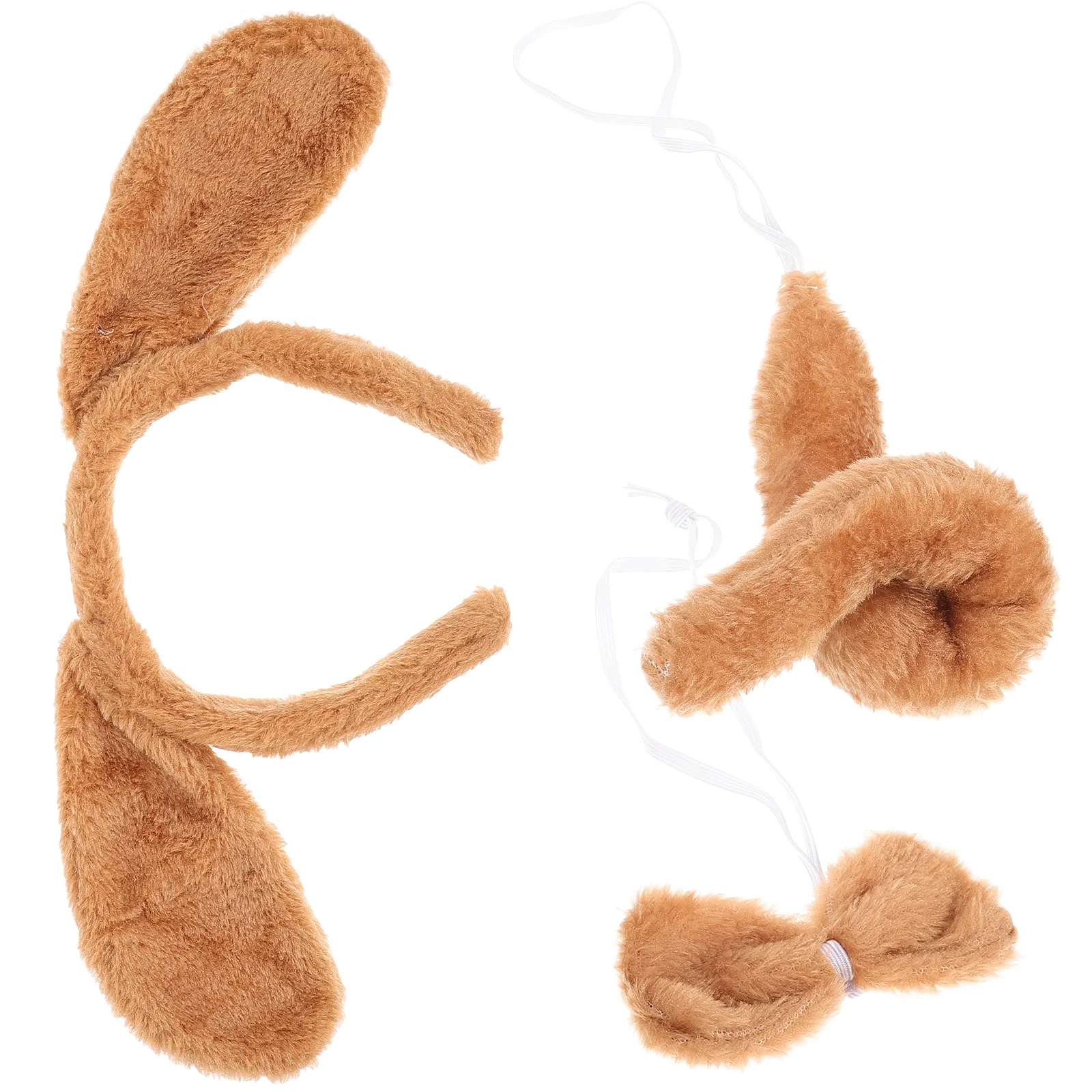 Fascia per orecchie da cucciolo Papillon in peluche Fasce per coda di cane Cerchi per capelli Accessori per bambini Code di animali per abbigliamento