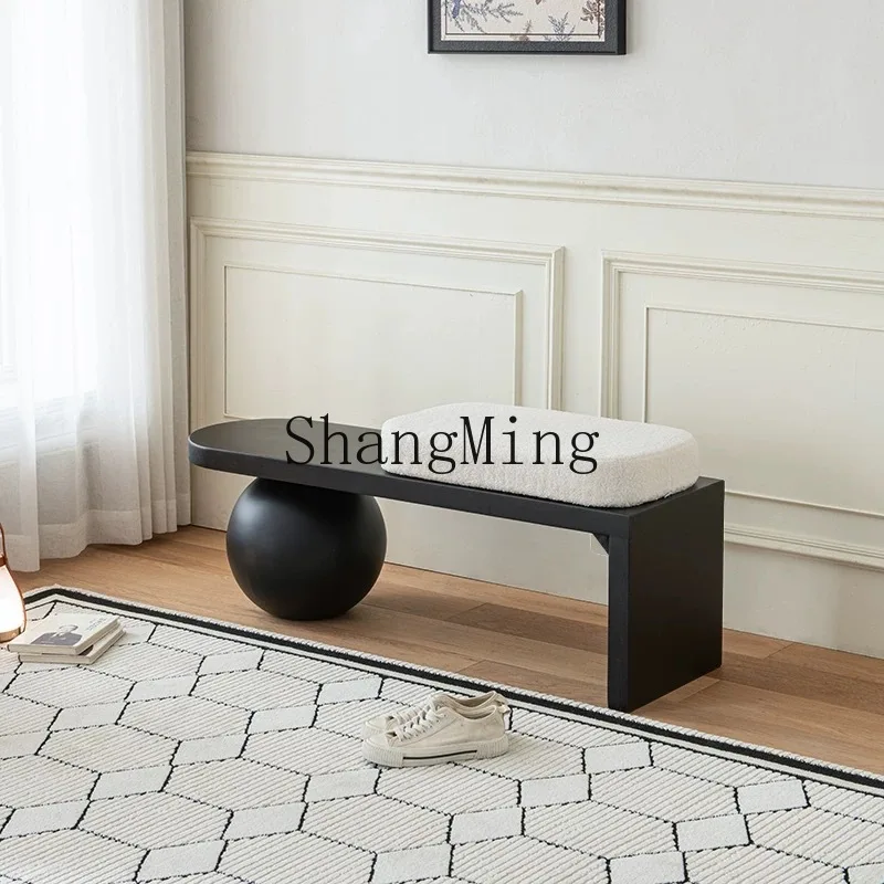 

ZYY living room bench art light luxury home shoe change stool simple solid wood sofa bench