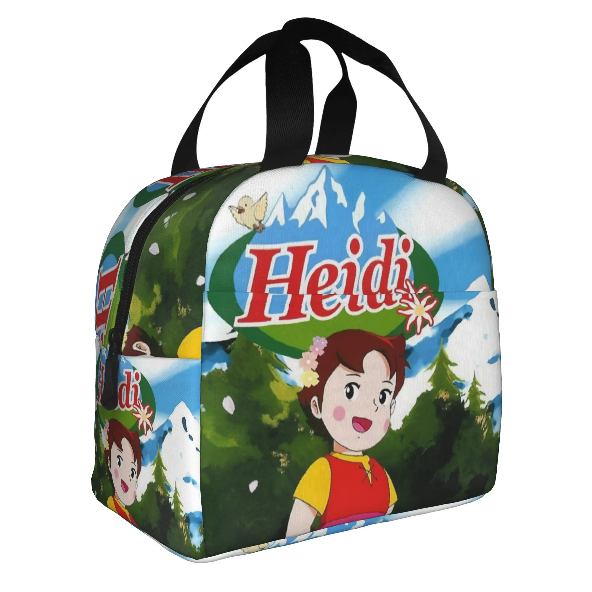 

Anime Heidi Girl Of The Alps Comic Cartoon Lunch Bag Men Women Cooler Warm Insulated Lunch Boxes for School