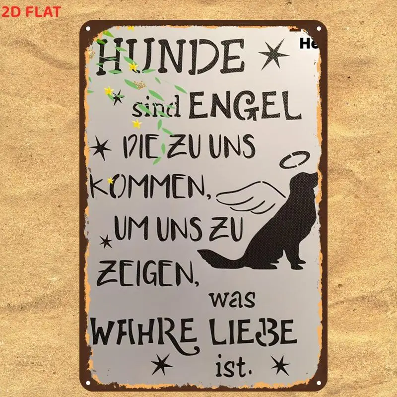 2D Flat, 1pc, Retrodog Love Quote Metal Signmetal Iron Sign, Pre-Drilled Holes, Suitable for Indoor, Garden, Outdoor, Home, Offi