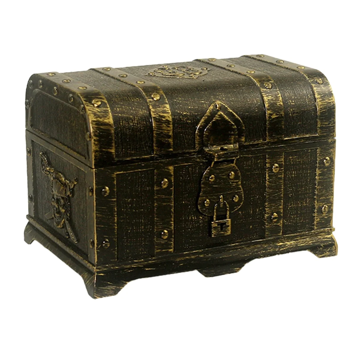 

AT13 Bronze Square Cover Hunt Pirate Hidden Box Plastic Decorative House Game for Kids Retro Decoration Gifts