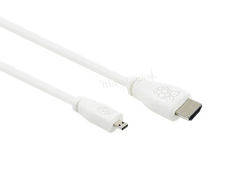 Raspberry Pi Foundation Official Raspberry Pi 4 HDM1 to Standard HDM1 Cable, 1M, White