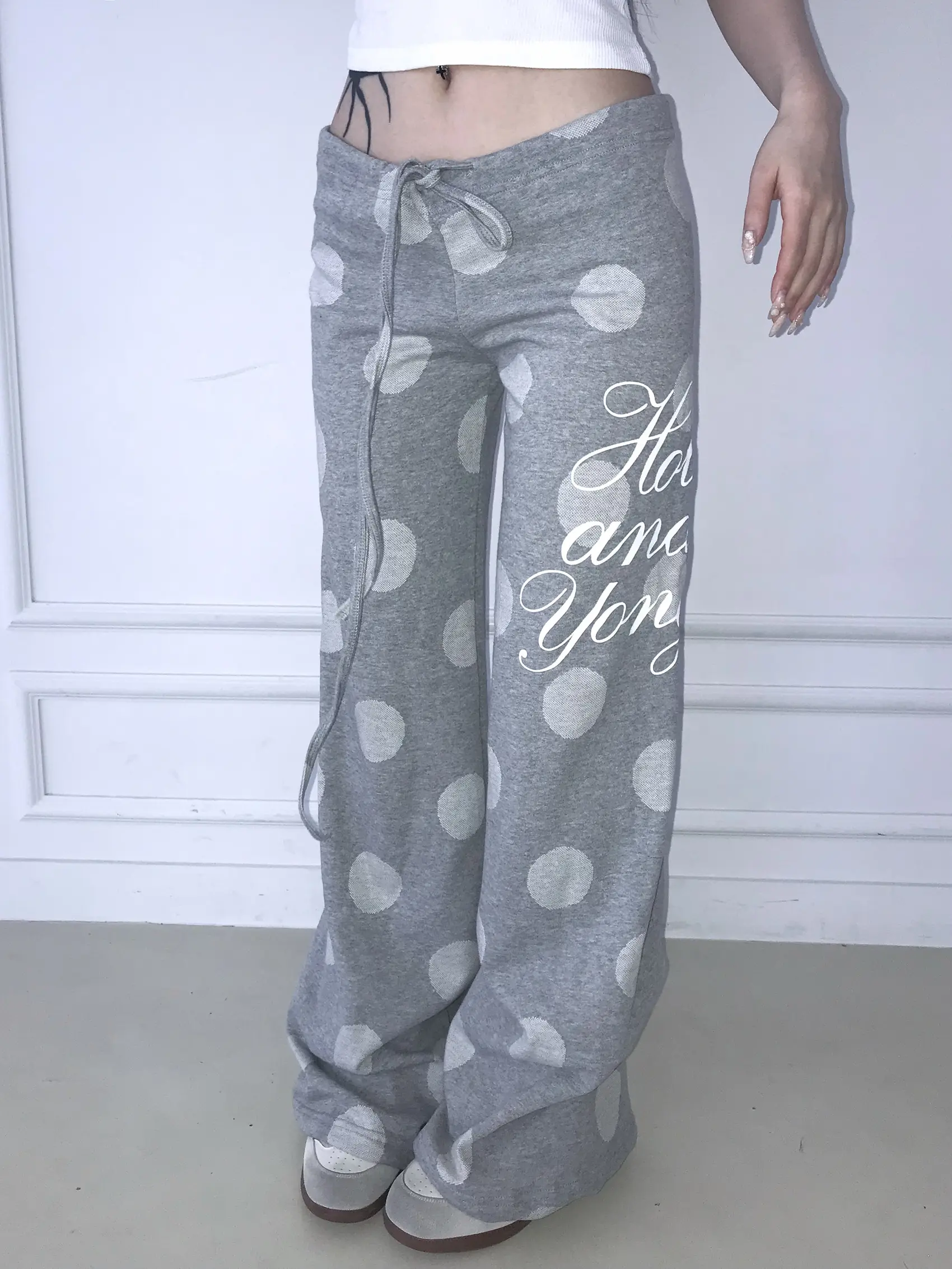 2026 Neue Y2K Amerikanische Retro-Punk High-Street-Hose mit gepunktetem Buchstabendruck – Trendige Streetwear für den Alltag, vielseitig kombinierbar – Detail 10