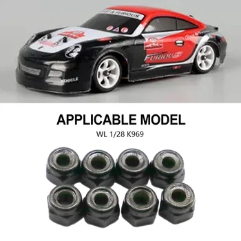 타이어 너트 RC 자동차 부품, Wltoys K969 K989 P929 1/28 RC 온로드 차량용, 녹 방지 및 내구성