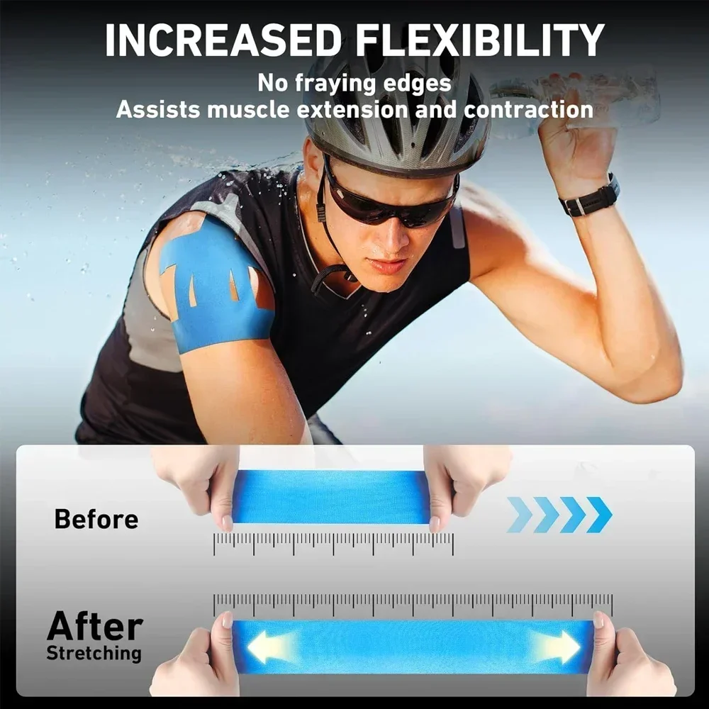 5/10/20Pcs Pre Cut Shoulder Kinesiology Sport Tape,Stretchable Preformed Athletic Sticker,Hypoallergenic Waterproof Tape Outdoor