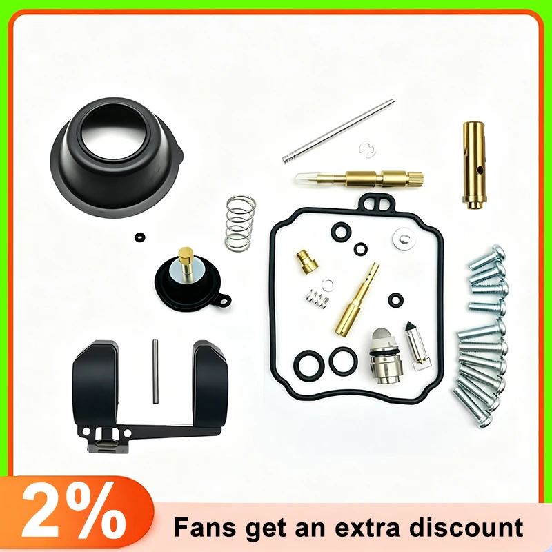 For Yamaha V-Star 650 XVS650 1998-2016 XVS400 Carb Rebuild Kit, Carburetor Repair Set Diaphragm & Float
