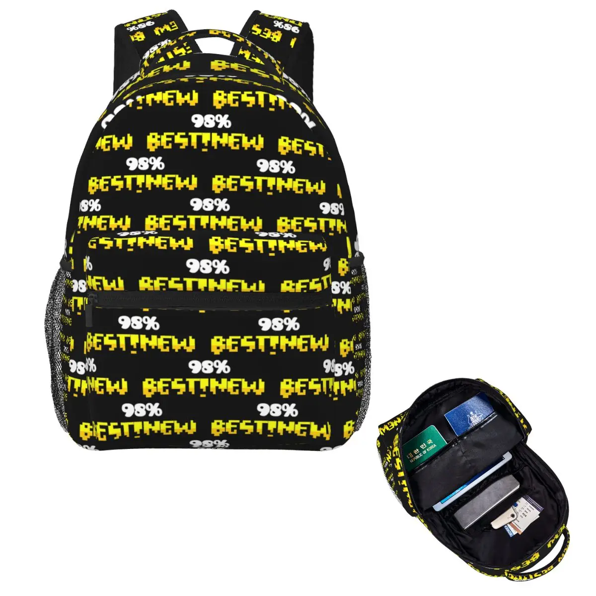 

Geometry Dash Rage 98 Student Backpack School Bag Hiking Travel Daypack for Men Women Fashion Bookbag Shoulder Bags