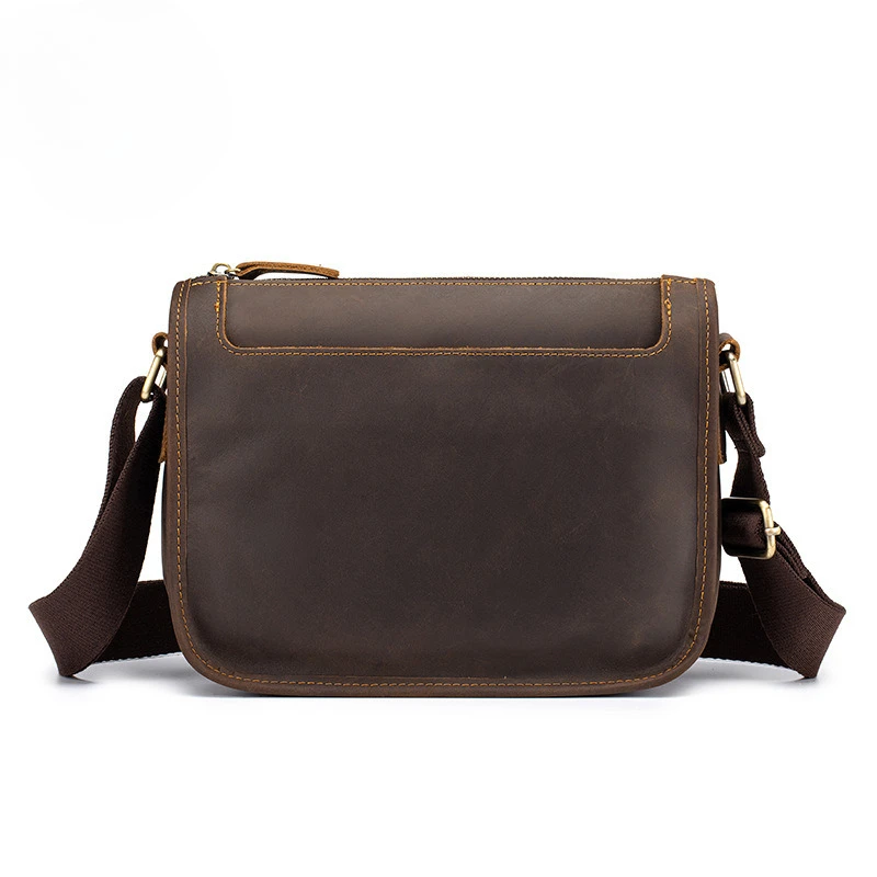 Luxury Brand Vintage Shoulder Bag for Men Genuine Leather Simple Men Crossbody Bag Business Male Solid Messenger Travel Bag