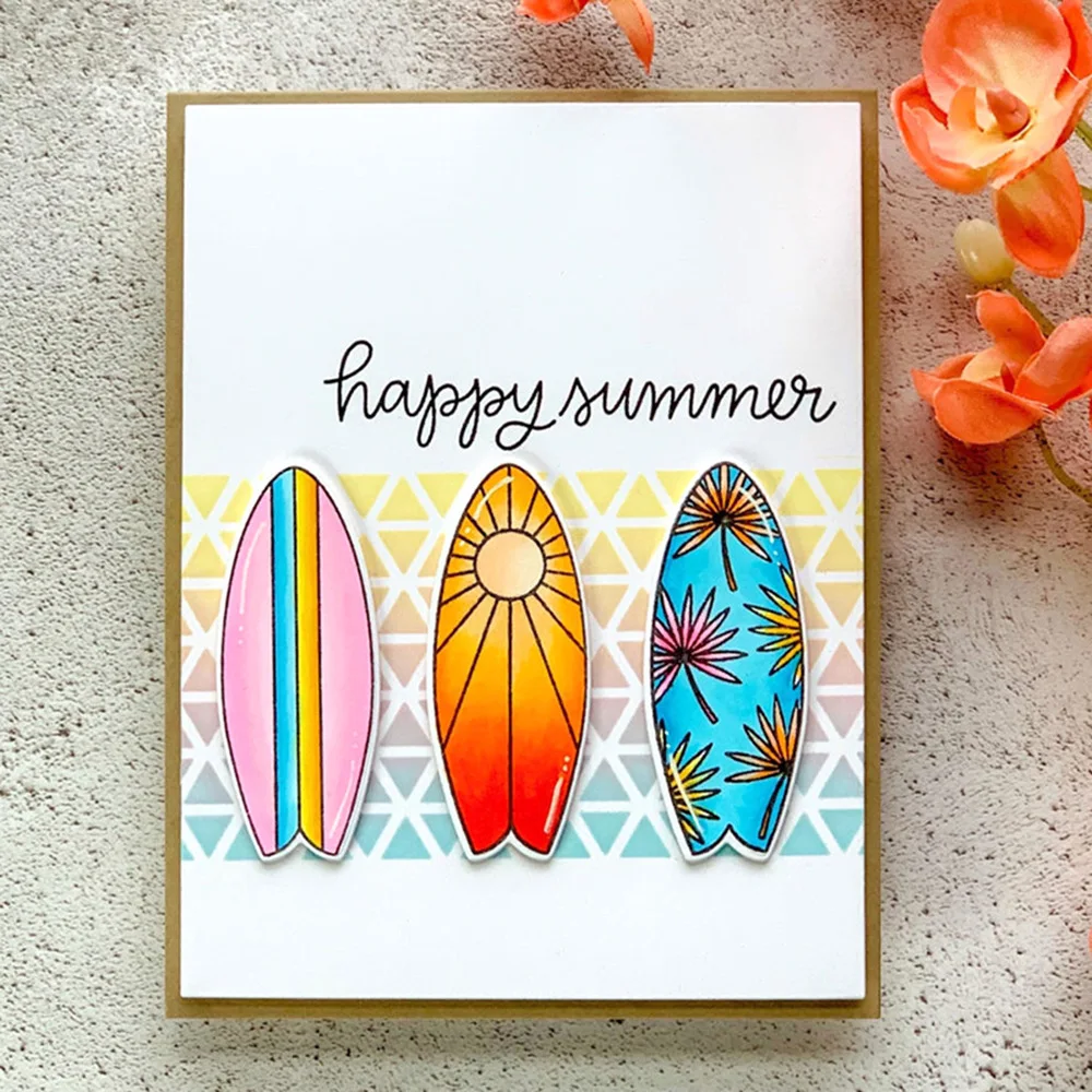 

Summer Surfboard Metal Cutting Dies Decoration DIY Paper Card Scrapbook Photo Album Embossing Craft Die New 2022