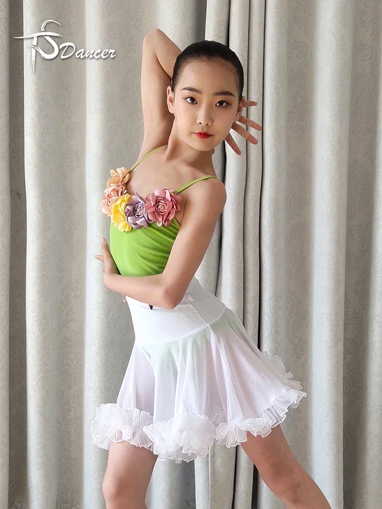 

Платье для латинских танцев, платье для профессиональных соревнований, женский комплект из 2 предметов для танцевальных выступлений