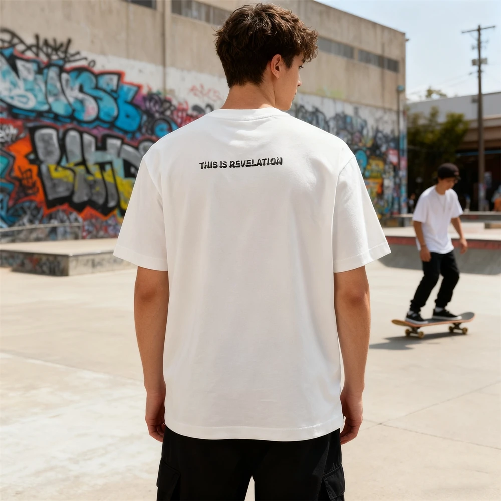 KUCLUT 1:1 SAINT Streetwear Fashion Best Quality Printed Tee Oversized 100%Cotton Tops Loose Vintage T Shirt Men Woman