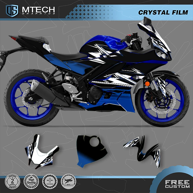 

DSMTECH Custom Motorcycle Graphics Enduro Decals Stickers Kits For YAMAHA 2019 2020 2021 2022 2023 R3 002