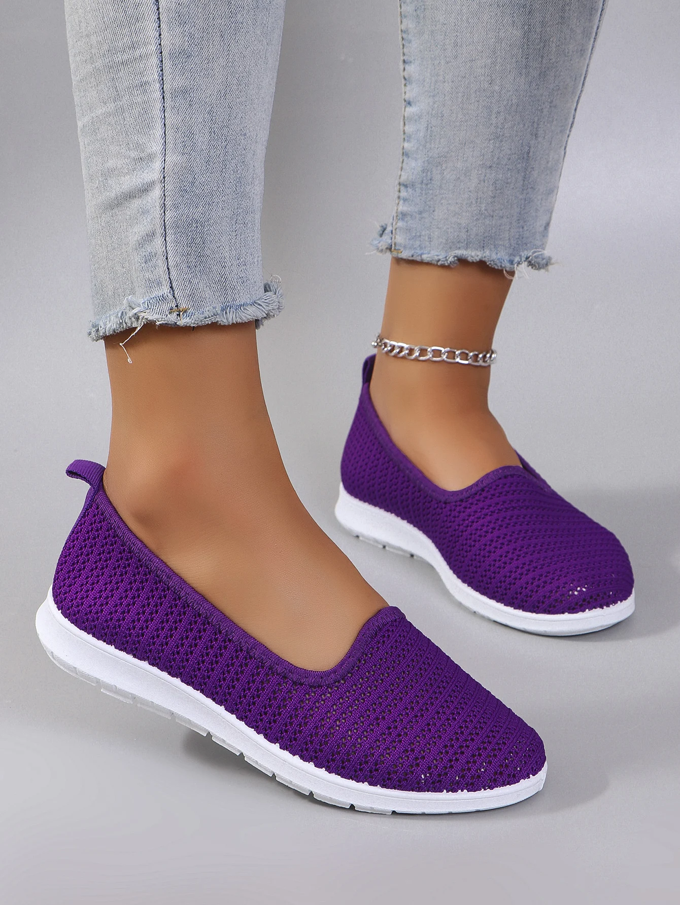 Spring New Product: Women\'s Multi colored Lazy Casual Comfortable Breathable Flat Shoes