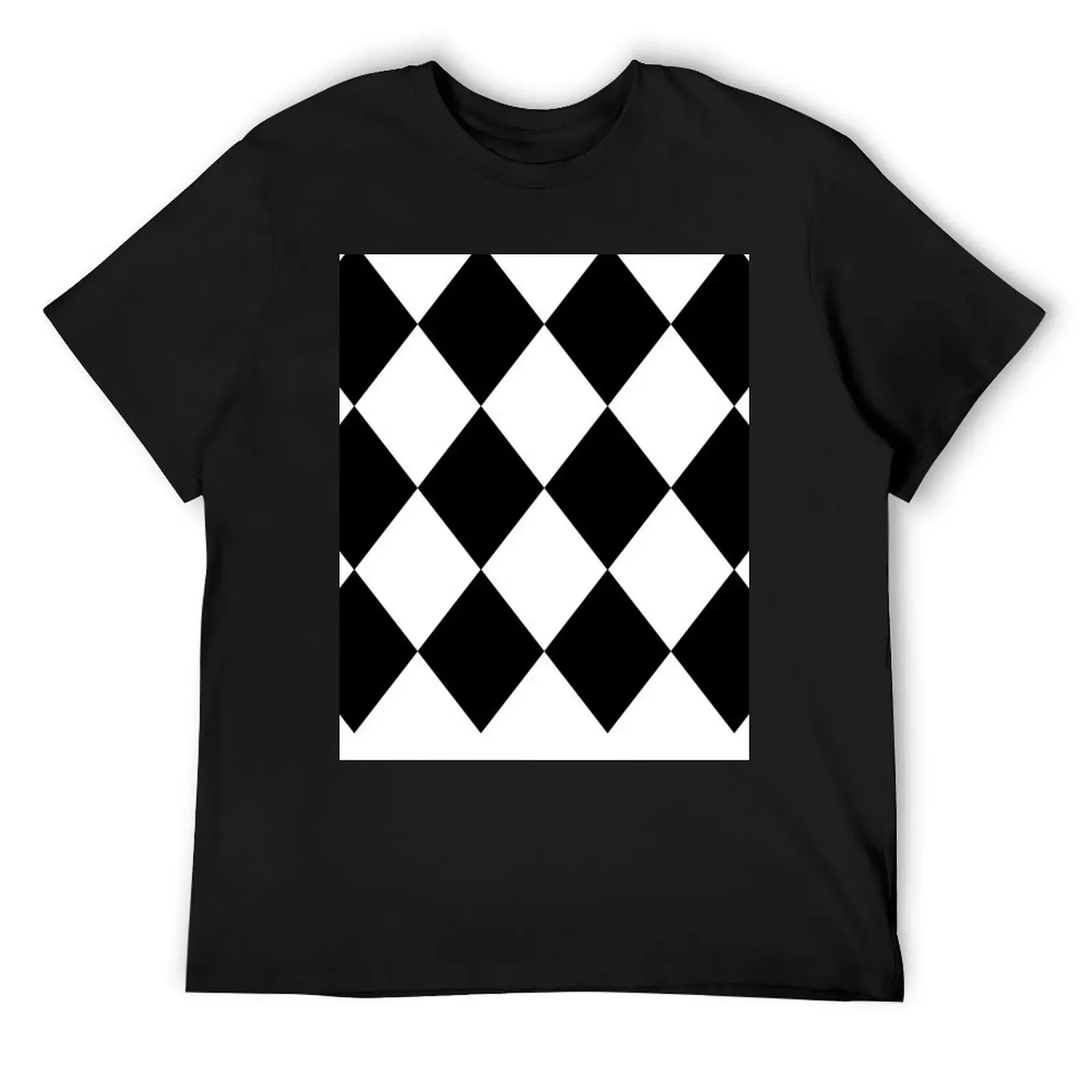 

Black and White Harlequin Pattern T-Shirt anime basketball graphic tees shirts graphic tees clothing for men