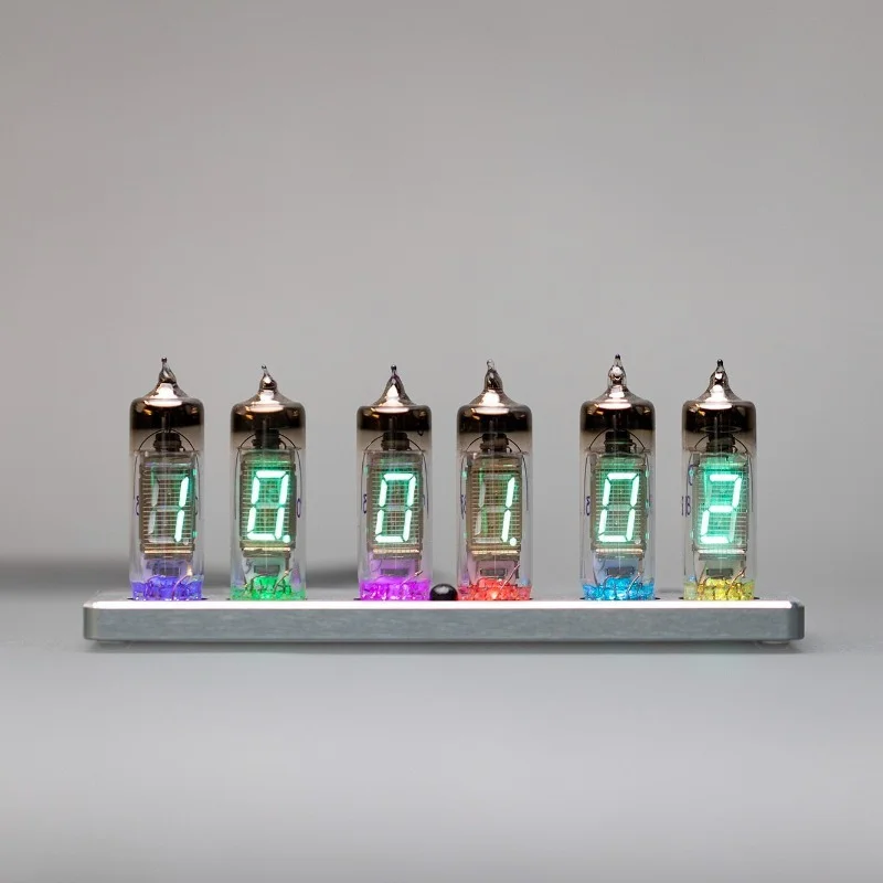 Electron Table Clocks Intelligence IV-6 Fluorescence Table Clock Digital Retro Wifi Tube Clock Cyberpunk Creativity Home Decor