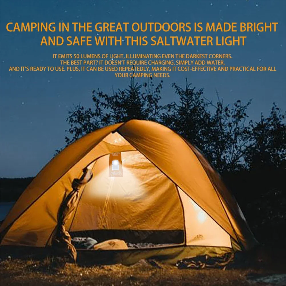 Lampada a LED da campeggio all'aperto 50LM lampada di emergenza portatile per acqua salata forniture da viaggio riutilizzabili impermeabili per la pesca notturna