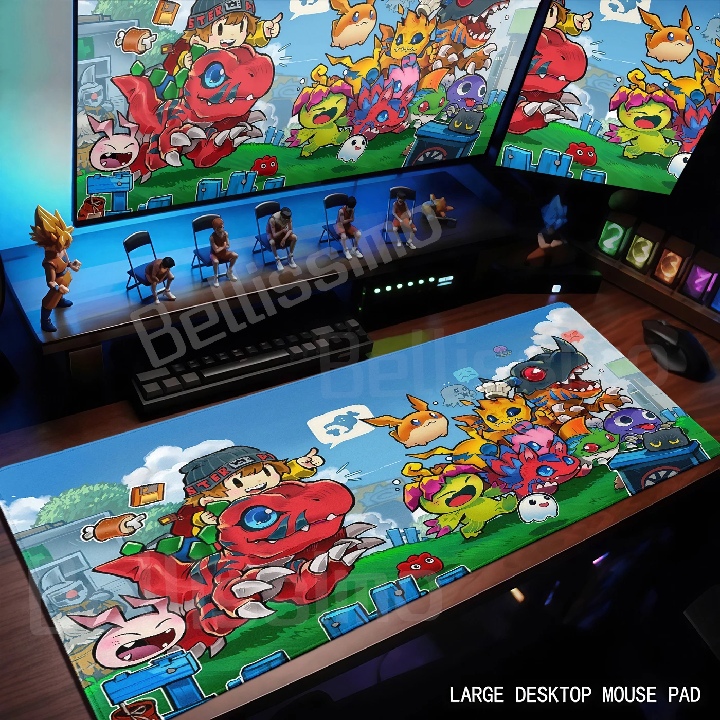 

Kawaii Mouse Pad Anime Digimon Pc Gamer Desk Mat Gaming Accessories Keyboard Deskmat Computer Mats Carpet Laptop Large Mousepad