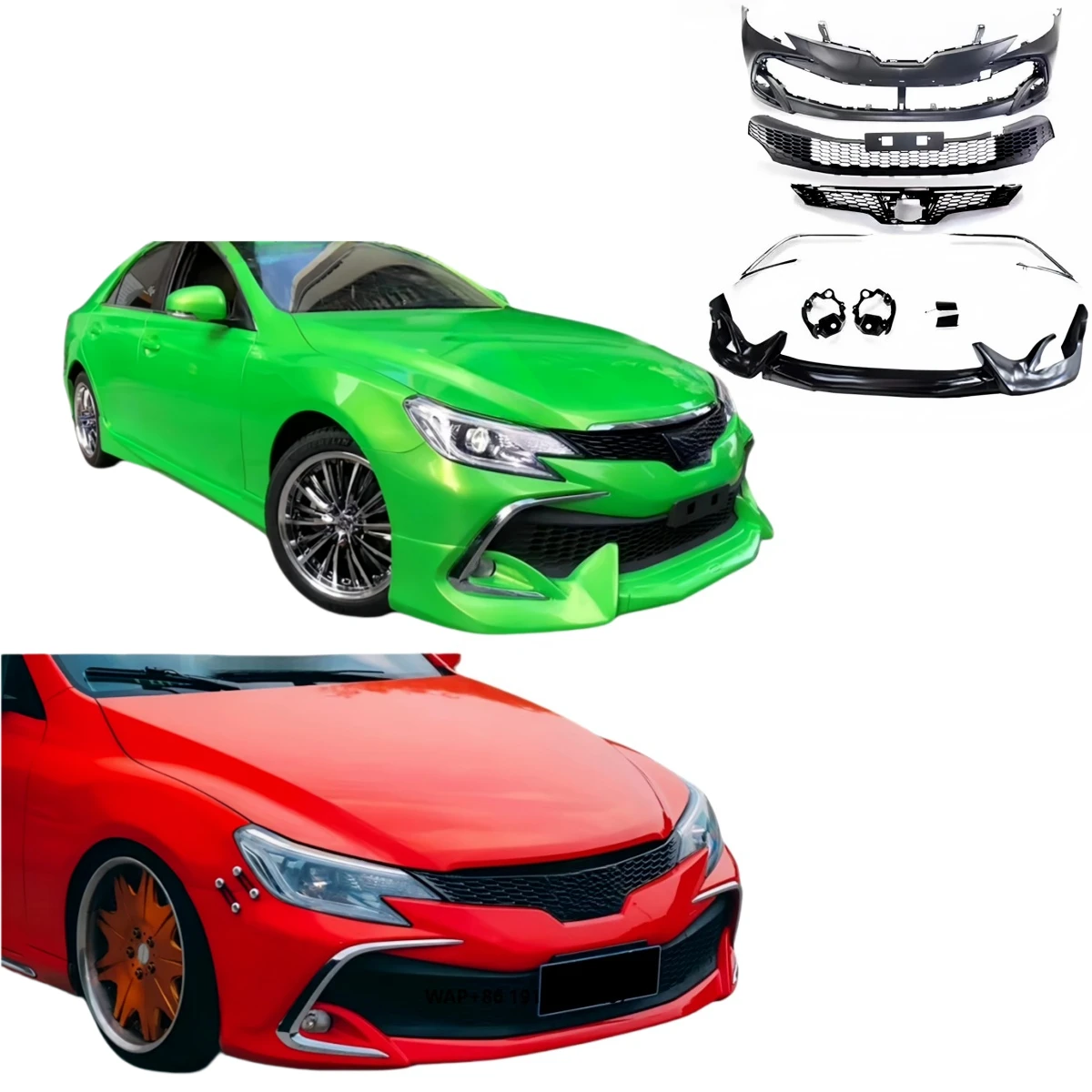 

Factory Price Car Body Kits forToyota Reiz 2010-2017 Upgrade 2018 Front Bumper With Front Lip