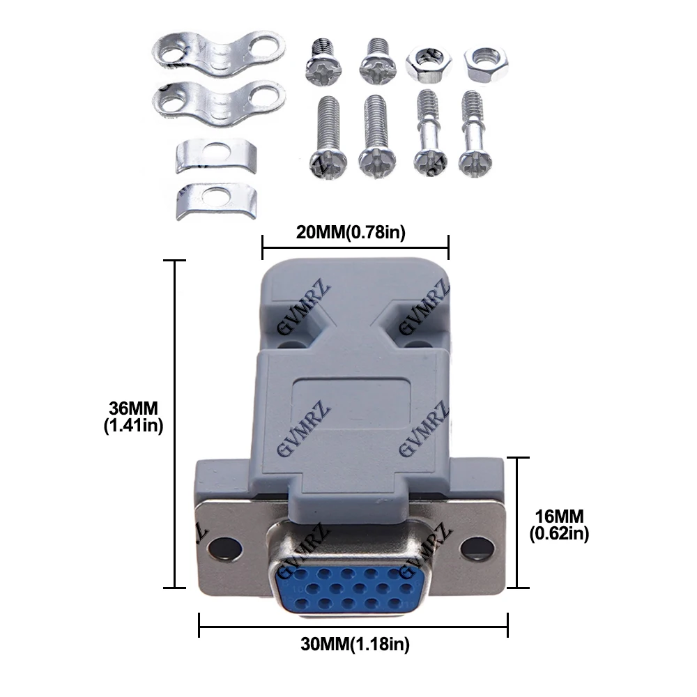 2Set Serial COM Plug Connectors Hole/Pin Male Female Port Socket D Sub DP9 DB9 DB15 DB25 DB37 RS232 Adapter Connector Core DB25