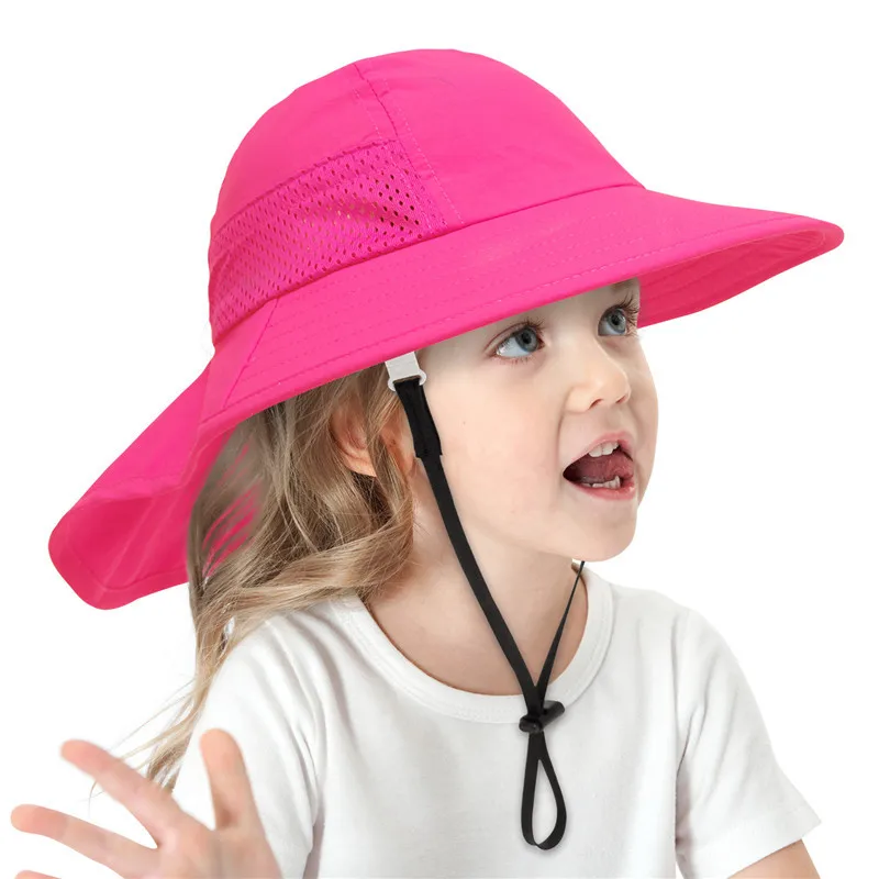 Summer Toddler Children Bucket Hat For Boy Girl Floppy Wide Brim Beach Sun Hat Outdoor Kids Fisherman Hats