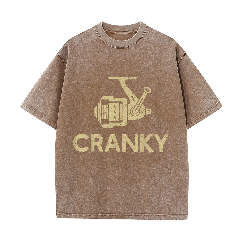 Crankbait Fishing Lure Cranky Funny Gift Ideas For T-Shirt Luxury Loose Fit Oversize T-Shirts Outdoor Graphic Tee Fisherman