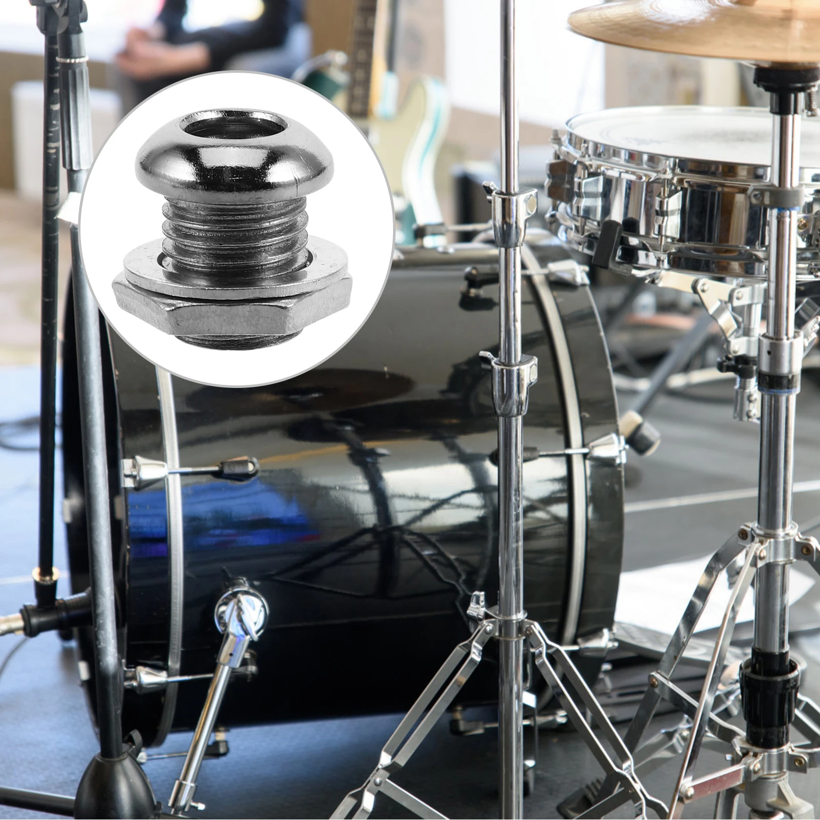 

4Pcs Drum Vent Hole Screws Alloy Snare Drum Air Vent Replacement Parts for Percussion Instrument Kit Enhanced Sound Clarity Easy