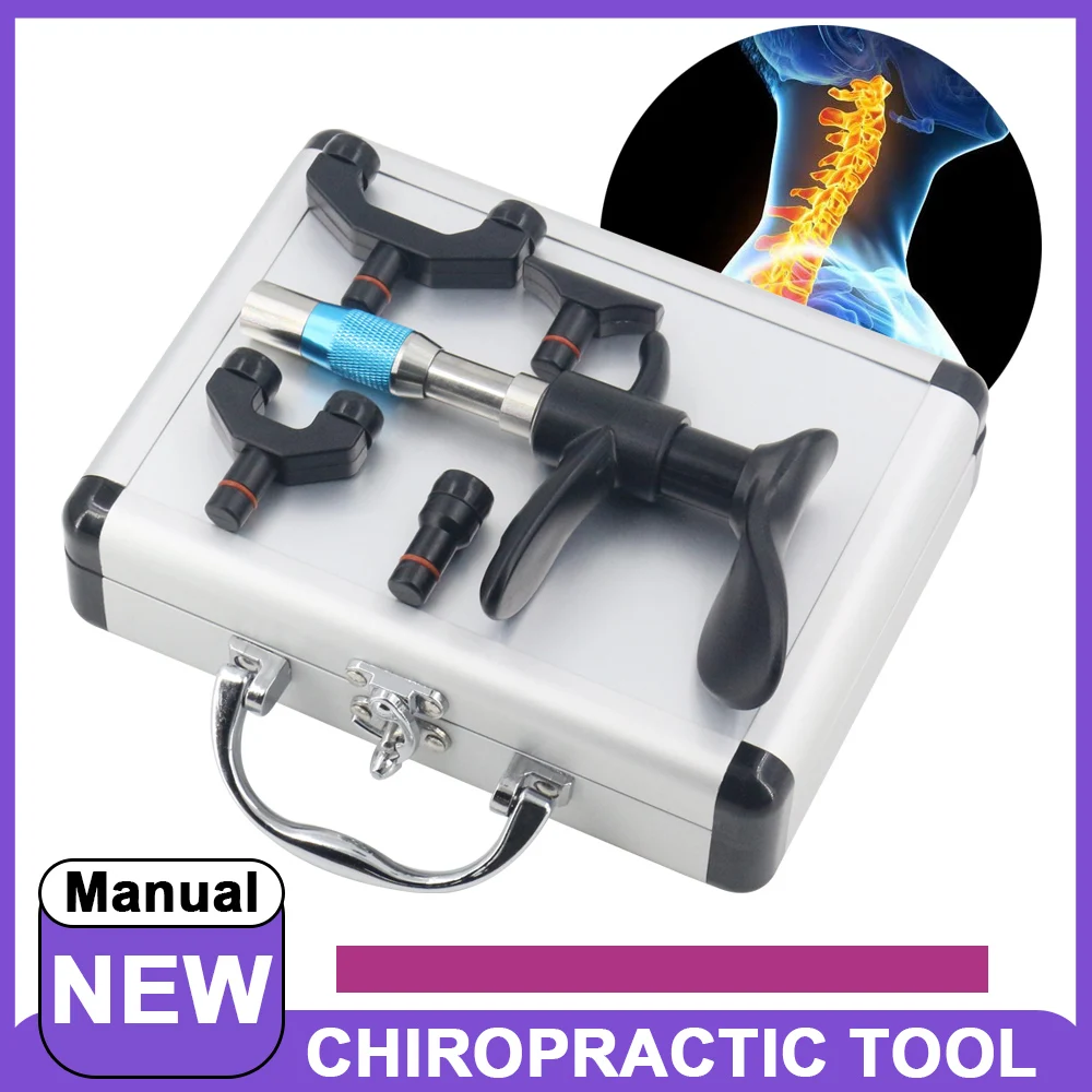 

300N Chiropractic Adjusting Tool Correction Spinal Activation Gun Spine Massage Corrector Therapy Body Relaxation 4 Heads