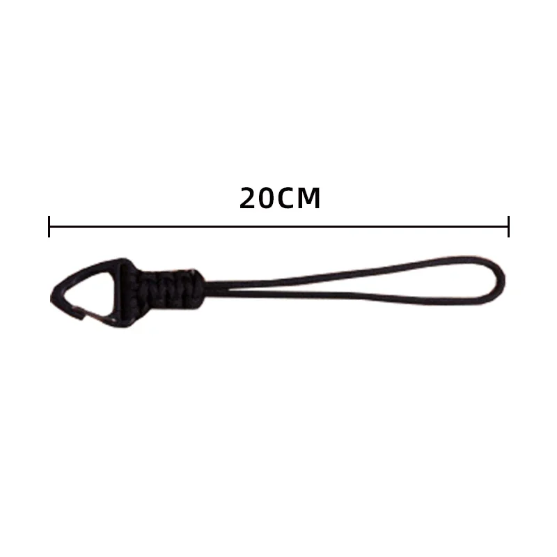 1Pcs 20cm 6 Styles Paracord Keychain Military Braided Nylon Lanyard Metal Triangle Buckle High Strength Parachute Cord Carabiner