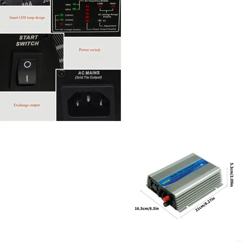 

Высокоэффективные инверторы солнечной энергии мощностью 600 Вт, входные сети широкого напряжения, солнечные инверторы для офиса,