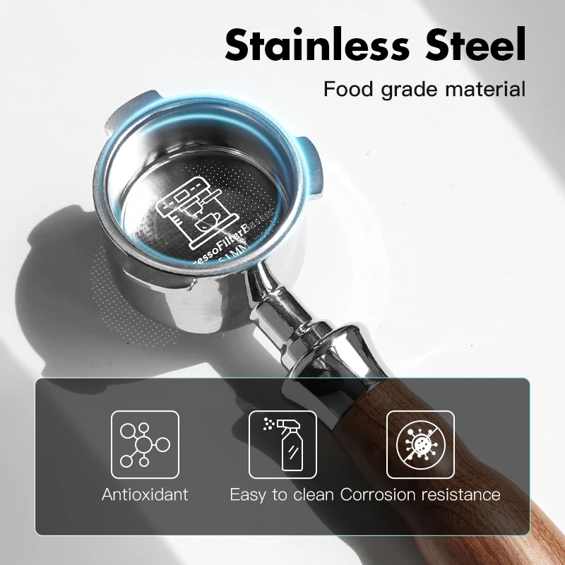 51mm Coffee Bottomless Portafilter Double Spout Delonghi 685 680 9335 220 Homix Espresso Machine Accessories Barista Tools Gifts