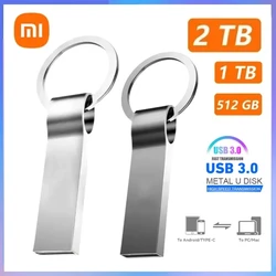 Xiaomi Original 2TB USB 3.0 Metal Flash Drives High Speed Pendrive Usb Drive Portable SSD Memoria Usb Flash Disk TYPE-C Adapter