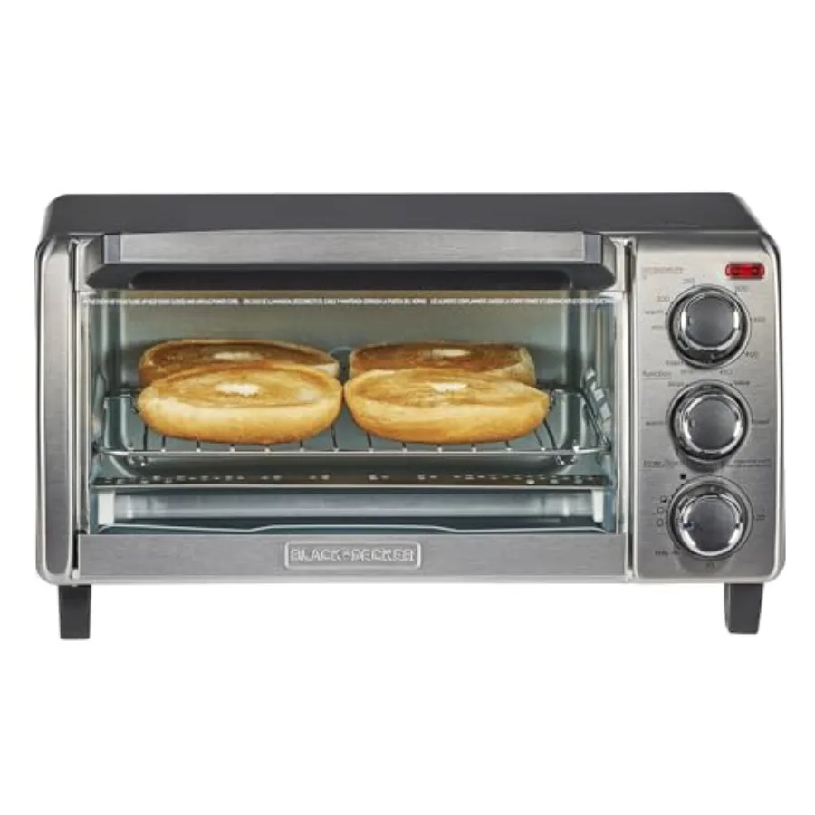 15.47 Inch Toaster Oven in Silver for Kitchen Use Stainless Steel Construction Energy Efficient with Multiple Cooking Functions