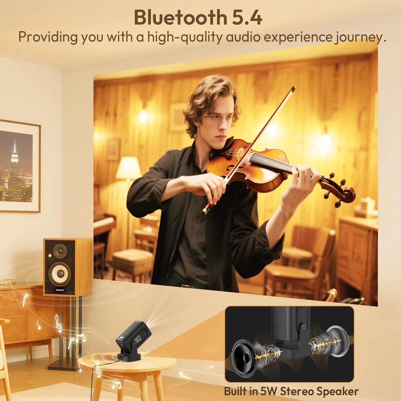 XGODY 4K HD 300ANSI 프로젝터 시네마 블루투스 WiFi 1080P 안드로이드 홈 시어터 스마트