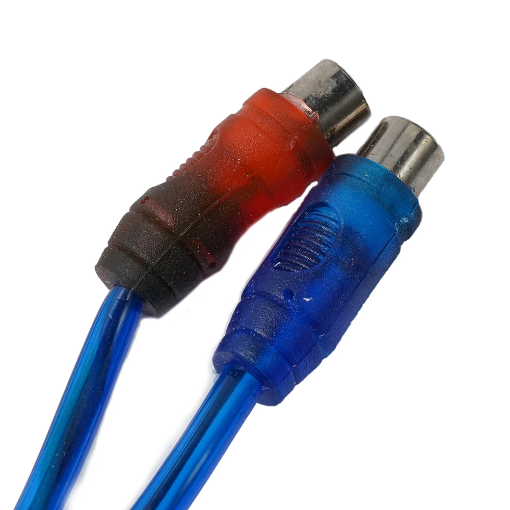 1pc 30cm 2 RCA Female To 1 RCA Male Splitter Cable For Car Audio System Subwoofers Portable Speakers DVD Auto Accessories