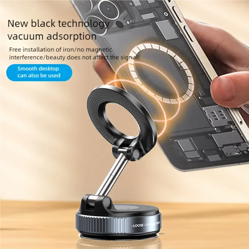 حامل هاتف مغناطيسي قوي من Xiaomi Youpin بتصميم قابل للطي 360 درجة °   قابل للتعديل فراغ سيارة جبل لمكتب السيارة قوس مغناطيسي هدية