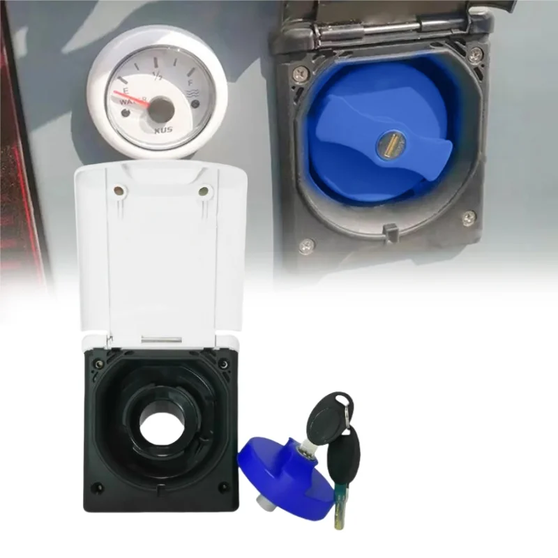 For Bailey Swift RV Water Inlet Filler Cap Locking Zadi Lock With 2 Keys Replacement Motorhome Caravan Parts