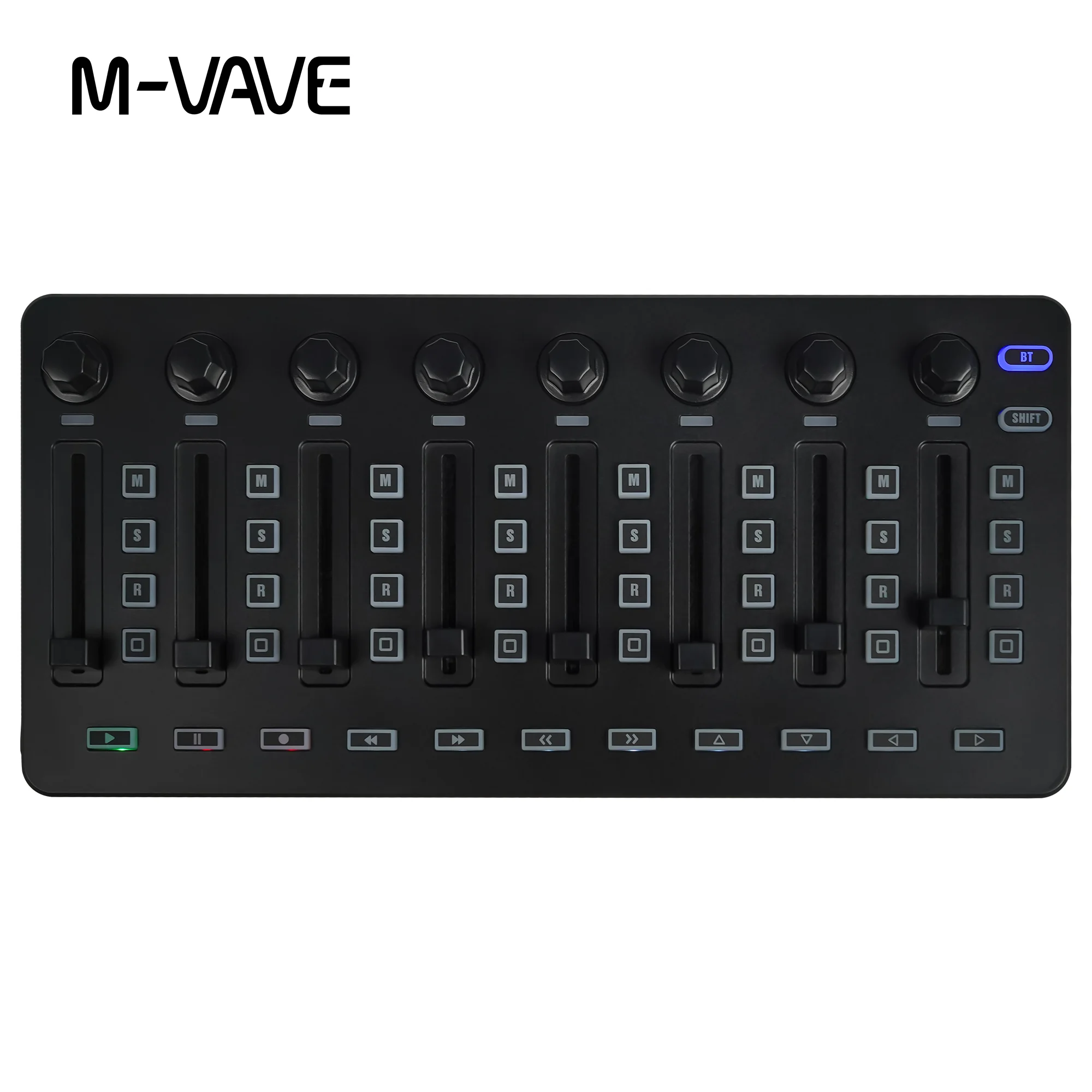M-VAVE SMC-Mixer Wireless MIDI Controller Mixing Console Connection Rechargeable Type-C Supply USB for Windows/Mac/Ios/Android