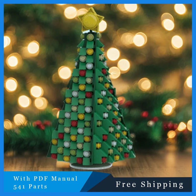 

541 шт., креативная технология рождественской елки, модульный MOC, креативный строительный блок, кирпичи, модель, образовательные головоломки, игрушки, подарки на день рождения