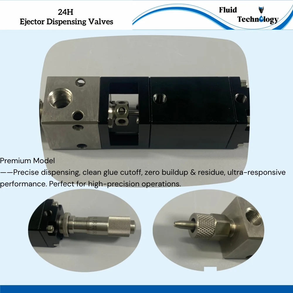 BZY-24H High-precision Dispensing Valve Nozzle Single Component Liquid Glue Dispenser Valve With Micrometer